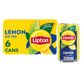 Sainsburys Lipton Lemon Ice Tea Black Tea Blend Ready-to-Drink 6x330ml Cans- Buy online at McGrocer