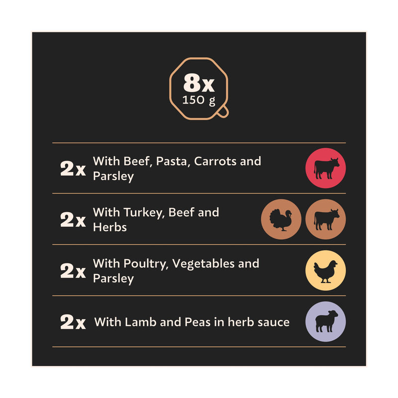 Cesar Country Stew adult wet dog food 8x150g, imported from the UK