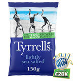Sainsburys Tyrrells Lightly Sea Salted Hand Cooked Potato Crisps 150g- Buy online at McGrocer