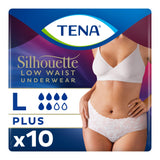 Sainsburys TENA Silhouette Incontinence Pants White L 10 Pack- Buy online at McGrocer