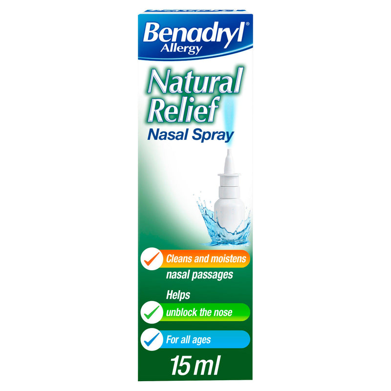 Benadryl Allergy Natural Relief Nasal Spray 15ml (British brand)