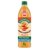 Sainsburys Robinsons Fruit & Barley Peach Squash No Added Sugar 1L- Buy online at McGrocer
