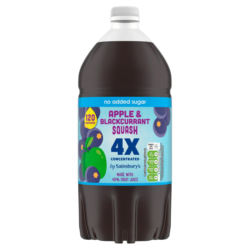 Sainsbury's apple and blackcurrant squash 1.5L, imported from the UK