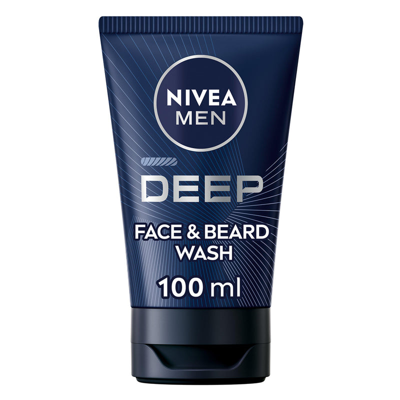 Nivea deep face and beard wash gel 100ml, imported from the UK