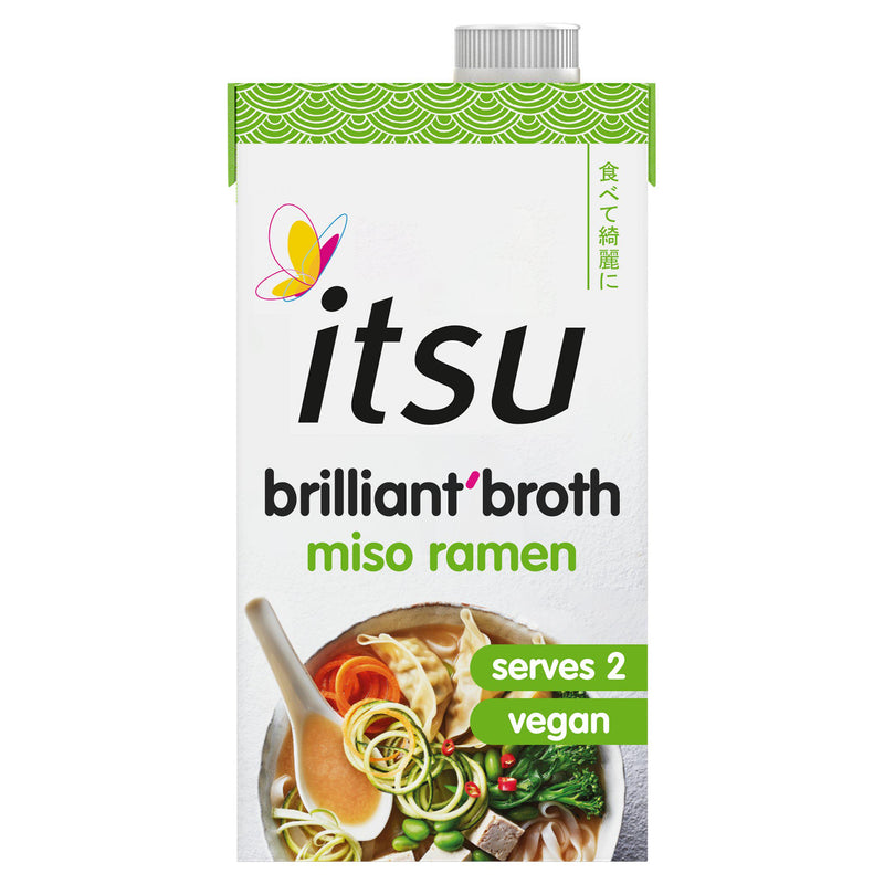 itsu miso ramen broth 500ml carton liquid, imported from the UK