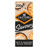 Sainsburys Jacob's Savours Salt & Black Pepper Crackers 200g- Buy online at McGrocer