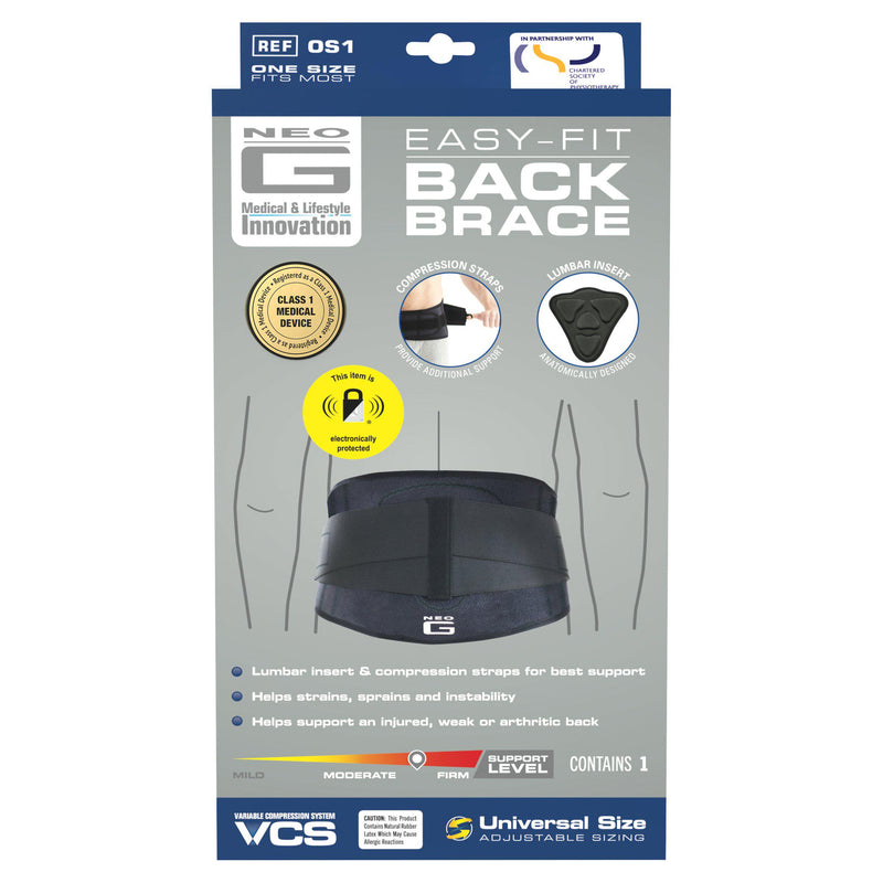 Neo G Easy Fit Back Brace Universal - British product