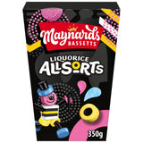 Maynards Bassetts Liquorice Allsorts sweets carton 350g, UK version