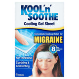 Kool 'N' Soothe Migraine cooling gel sheets 4 pack (British brand)