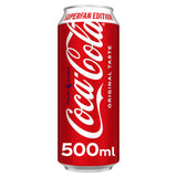 Coca-Cola Original Taste soft drink 500ml can - British product