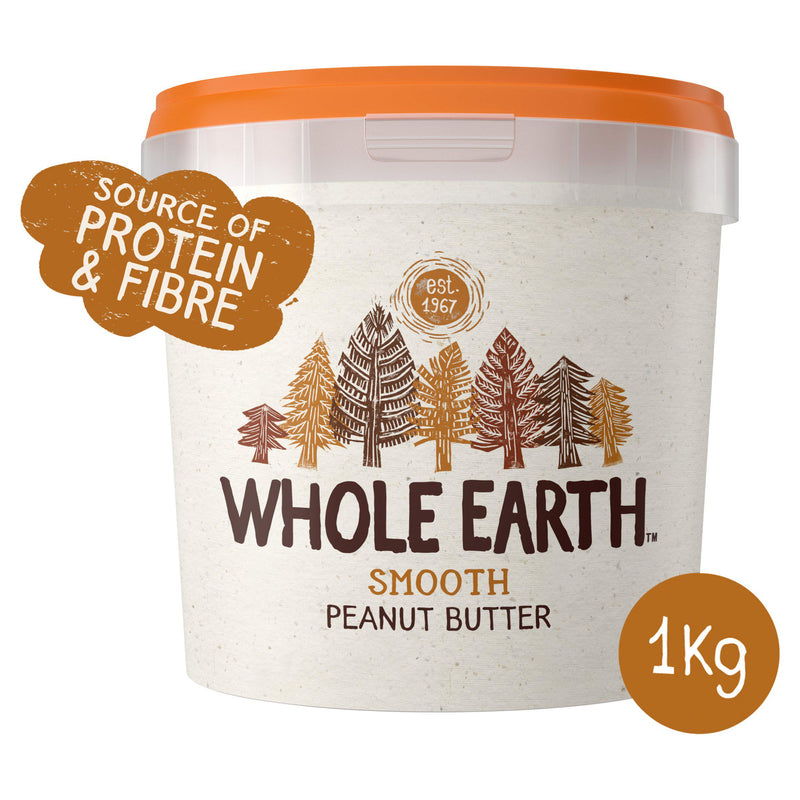 Whole Earth smooth peanut butter spread 1kg (British brand)