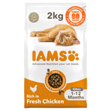 Sainsburys IAMS Vitality Kitten Food Fresh Chicken Dry Cat Food 2kg- Buy online at McGrocer