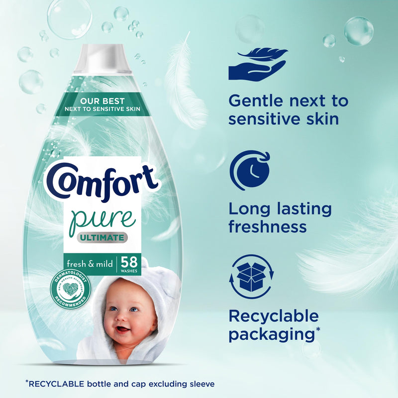 Comfort fabric conditioner Pure Ultra Concentrated 870ml - British product