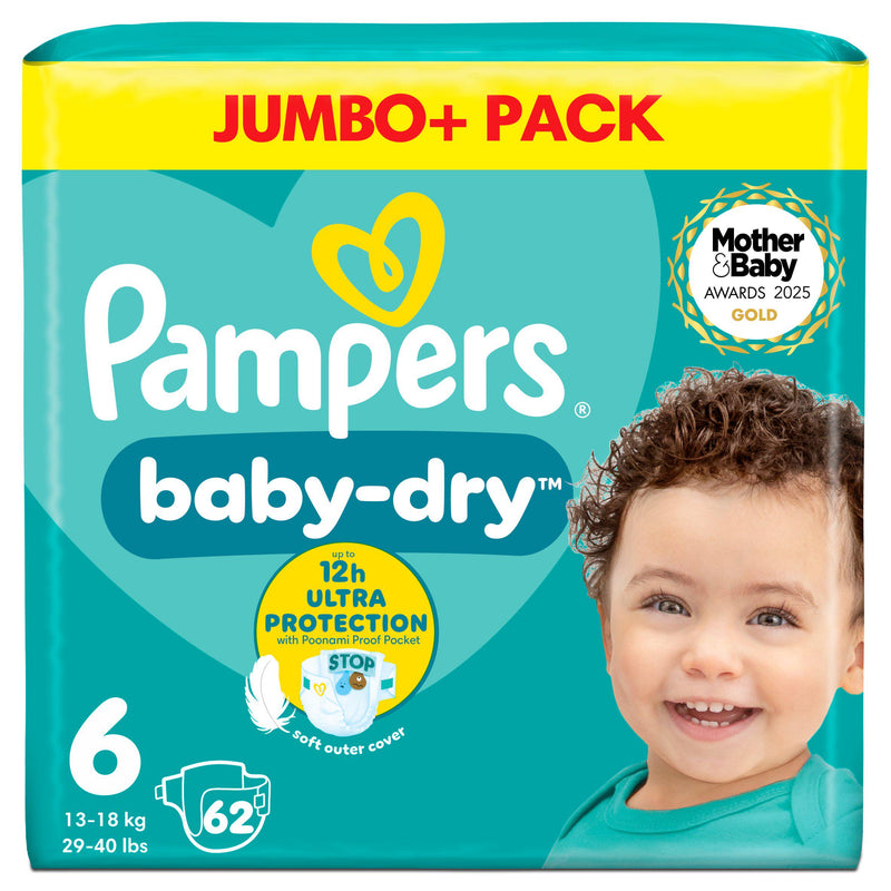 Pampers Baby Dry nappies Size 6 (British brand)