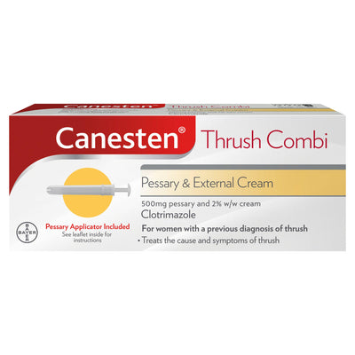 Sainsburys Canesten Thrush Combi Pessary & Cream 1 Pessary 10g Antifungal Cream- Buy online at McGrocer