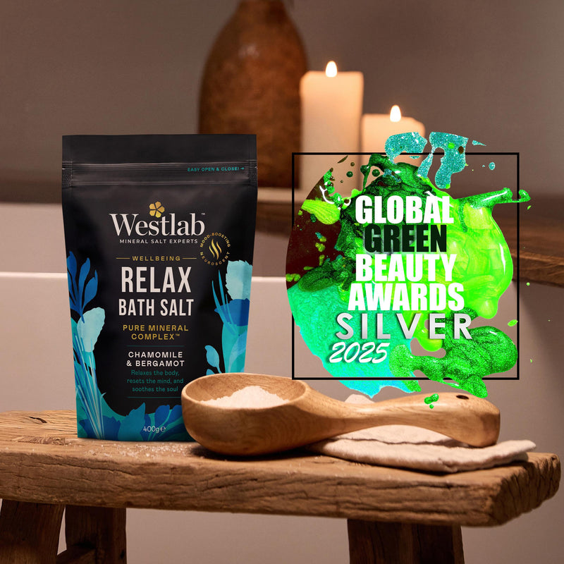 Westlab Chamomile & Bergamot bath salt 400g, imported from the UK