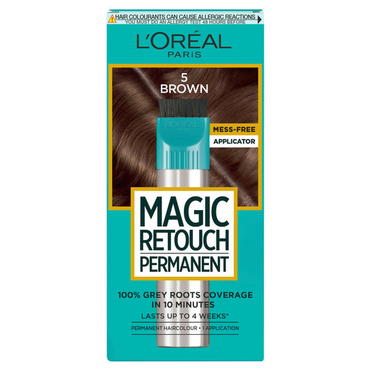 L'Oréal Magic Retouch Permanent Root Concealer Touching Up Brown 5 Grey Hair Dye GOODS Sainsburys   