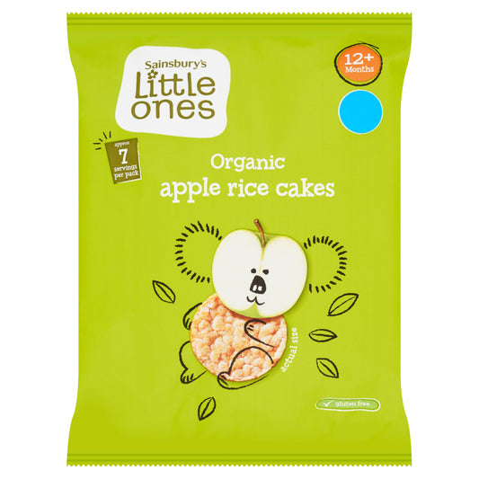 Sainsbury's Little Ones Organic Apple Rice Cakes 12+ Months 40g GOODS Sainsburys   