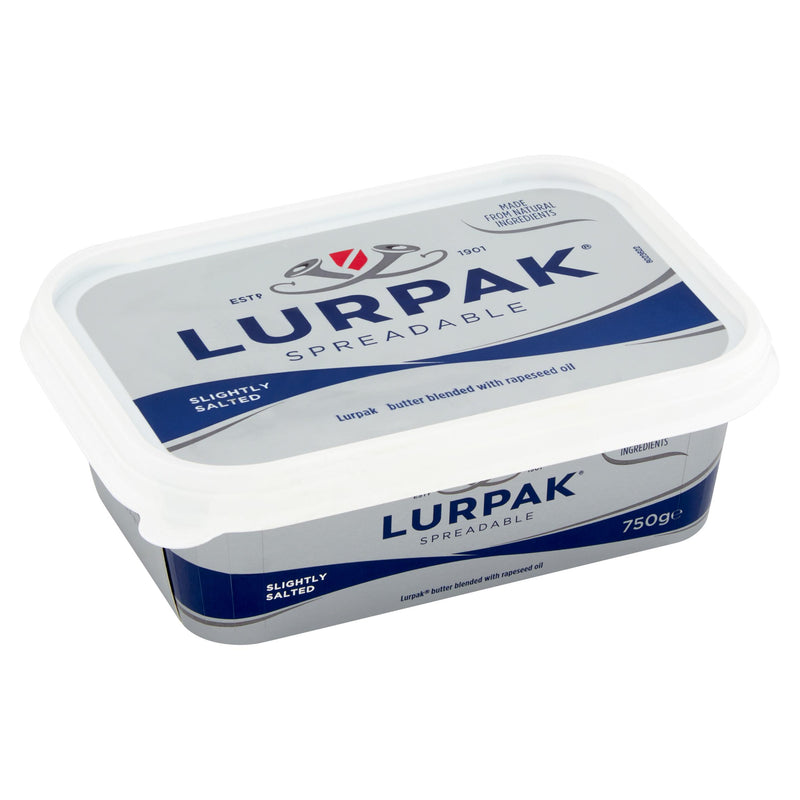 Lurpak Slightly Salted Spreadable Butter Blend 750g - British product