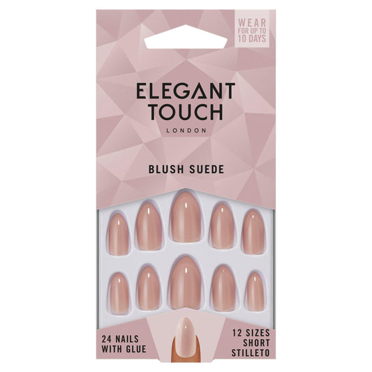 Elegant Touch Polish Nails Blush Suede GOODS Sainsburys   