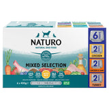 Sainsburys Naturo Natural Pet Food Variety Pack with Brown Rice Adult Dog Food 1-7 Years 6x400g- Buy online at McGrocer