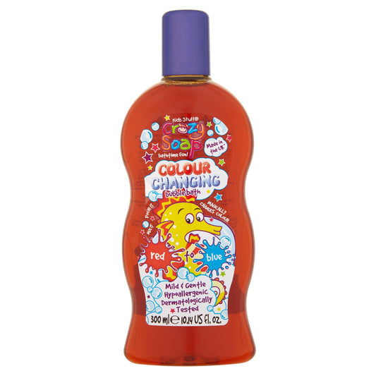 Kids Stuff Crazy Soap Colour Changing Bubble Bath Red To Blue 300ml GOODS Sainsburys   