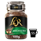 L'OR decaff instant coffee 100g glass jar, UK version