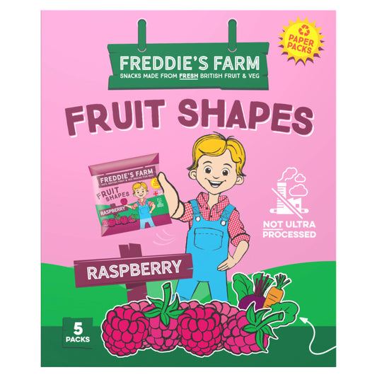 Freddie's Farm Fruit Shapes Raspberry 5x20g GOODS Sainsburys   
