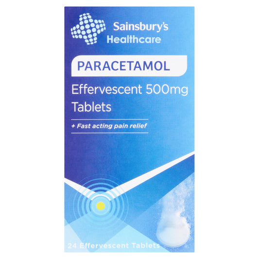 Sainsbury's Healthcare Paracetamol Effervescent Tablets x24 500mg GOODS Sainsburys   