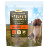 Sainsbury's Nature Goodness mini chicken fillets dog treats 80g, imported from the UK