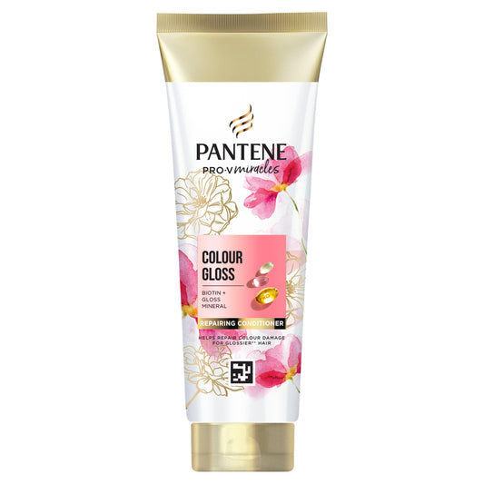 Pantene Biotin Conditioner for Coloured Hair Colour Gloss Repairing Hair Conditioner 275ml GOODS Sainsburys   