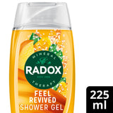 Sainsburys Radox Feel Revived Shower Gel Mandarin & Apricot 225ml- Buy online at McGrocer