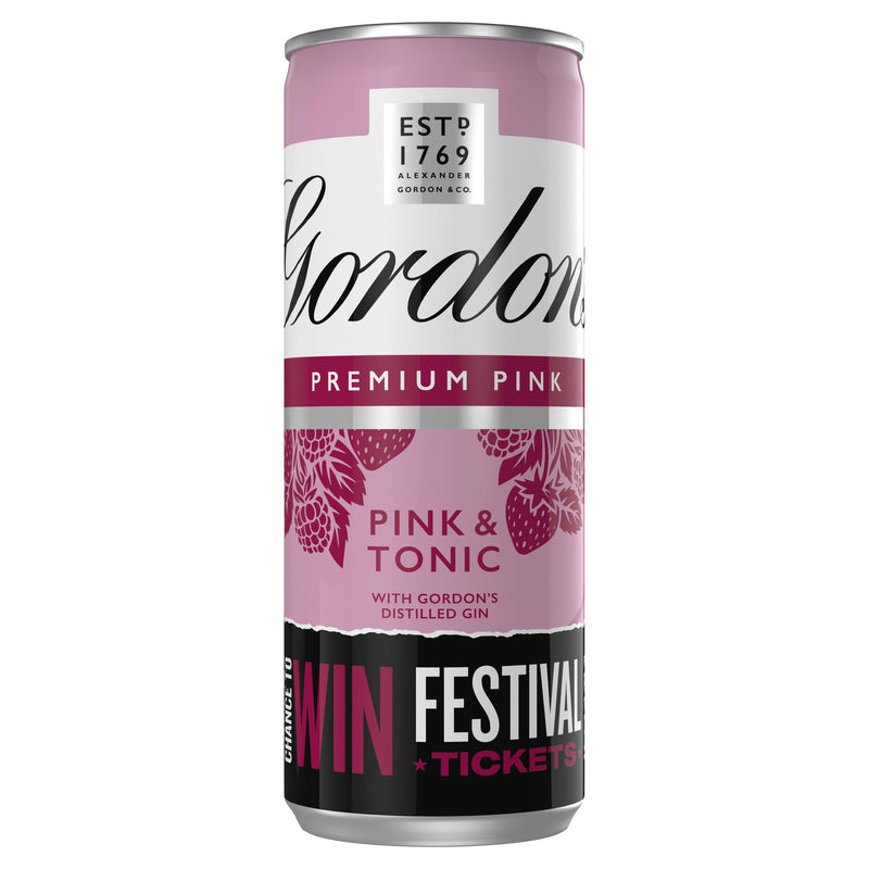 Gordon's Premium Pink Gin & Tonic 250ml can - British product