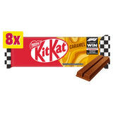 Sainsburys KitKat 2 Finger Caramel Chocolate Biscuit Bar Multipack 8 x 20.7g- Buy online at McGrocer