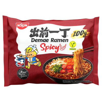 Sainsburys Nissin Demae Ramen Spicy Japanese Instant Ramen Noodle Soup 100g- Buy online at McGrocer