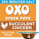Sainsburys Oxo Reduced Salt Chicken with Bay and Parsley Stock Pots 4 x 80g- Buy online at McGrocer
