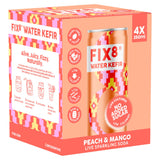 Fix8 water kefir peach mango sparkling soda 4x250ml, UK version