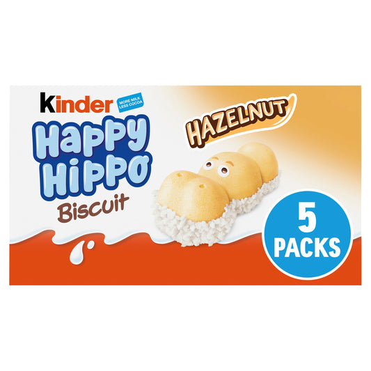 Kinder Happy Hippo Milk & Hazelnut Biscuit Bars Multipack 5x20.7g