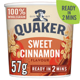 Quaker porridge pot sweet cinnamon 57g, imported from the UK