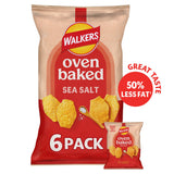 Walkers Baked Ready Salted crisps multipack 6x22g (British brand)