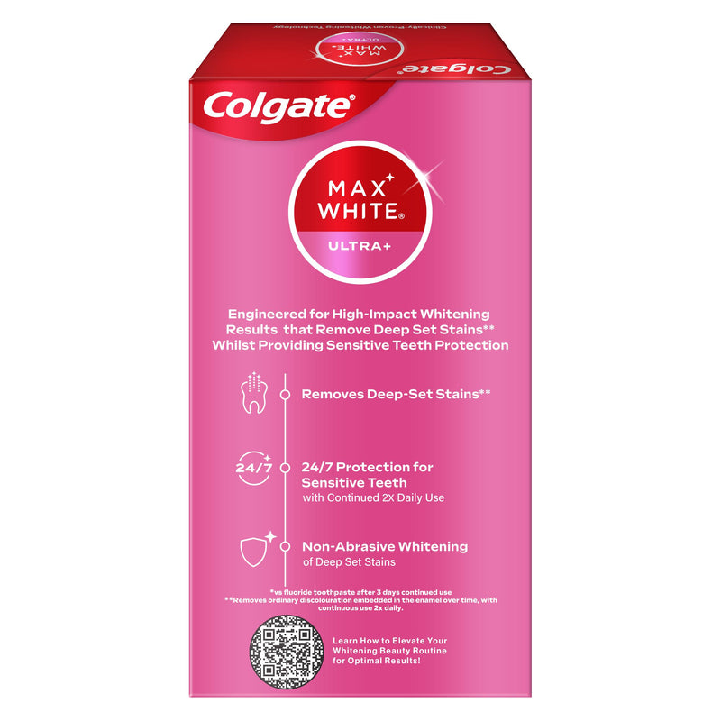 Colgate toothpaste Max White Ultra Plus Sensitive 75ml, imported from the UK