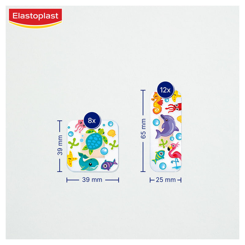 Elastoplast Aqua Protect Kids Plasters Marine Themed 20 strips - British product