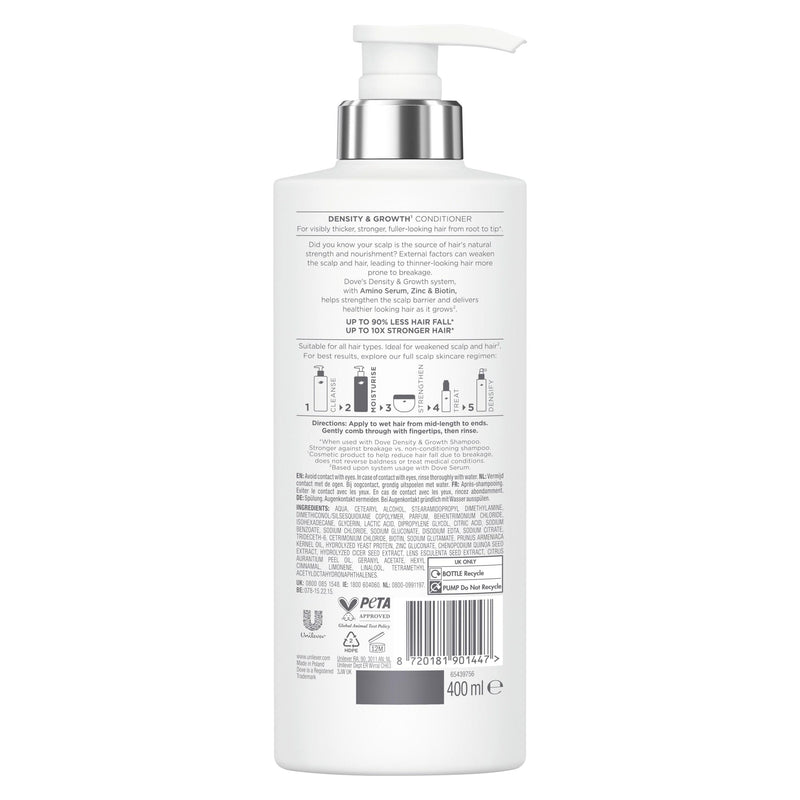 Dove Density & Growth Conditioner 400ml (British brand)