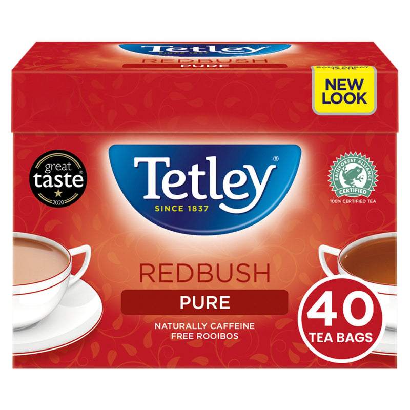 Tetley redbush herbal tea bags 40 pack (British brand)