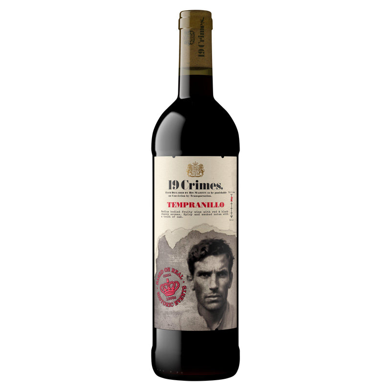 19 Crimes Tempranillo red wine 75cl (British brand)