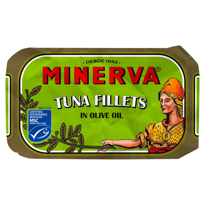Minerva tuna fillets in olive oil 120g, imported from the UK