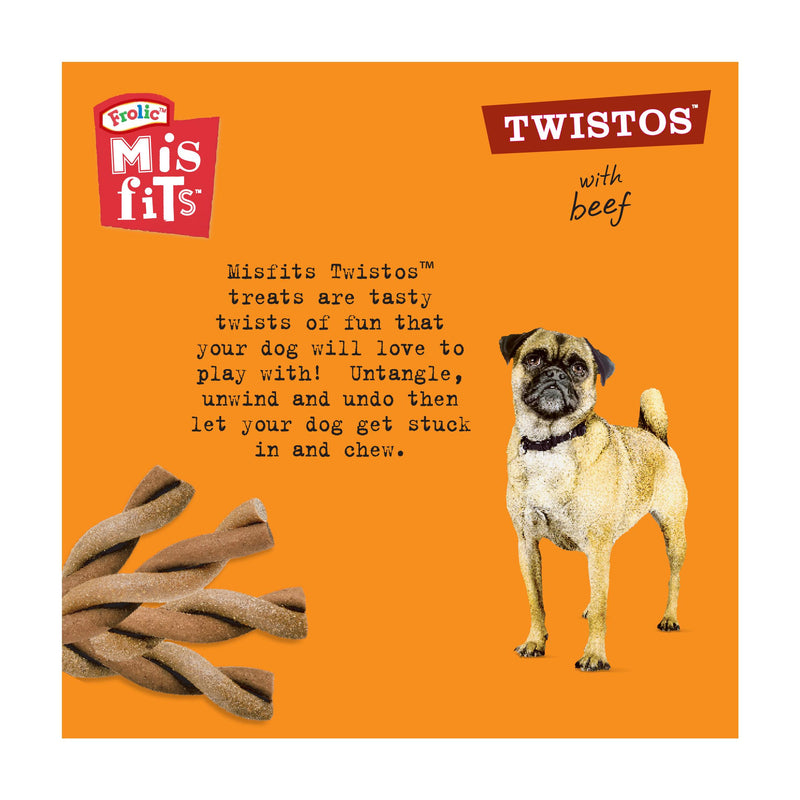 Misfits dog treats beef chews 105g - British product