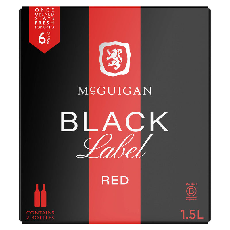 McGuigan Black Label red wine 1.5L, imported from the UK