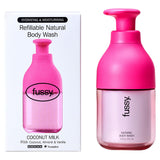 Fussy refillable coconut milk body wash 320ml, imported from the UK