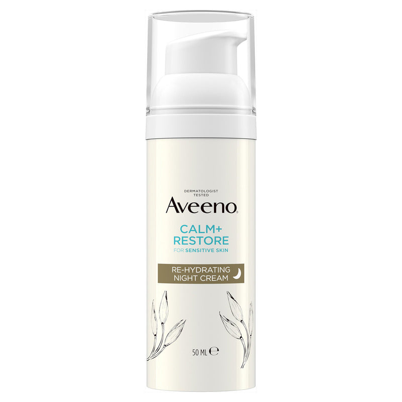 Aveeno Calm & Restore Night Face Cream 50ml, imported from the UK